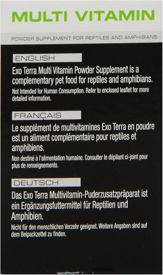 Exo Terra Multi Vitamin Powder Supplement for Reptiles and Amphibians, 1.1 Oz., PT 1860