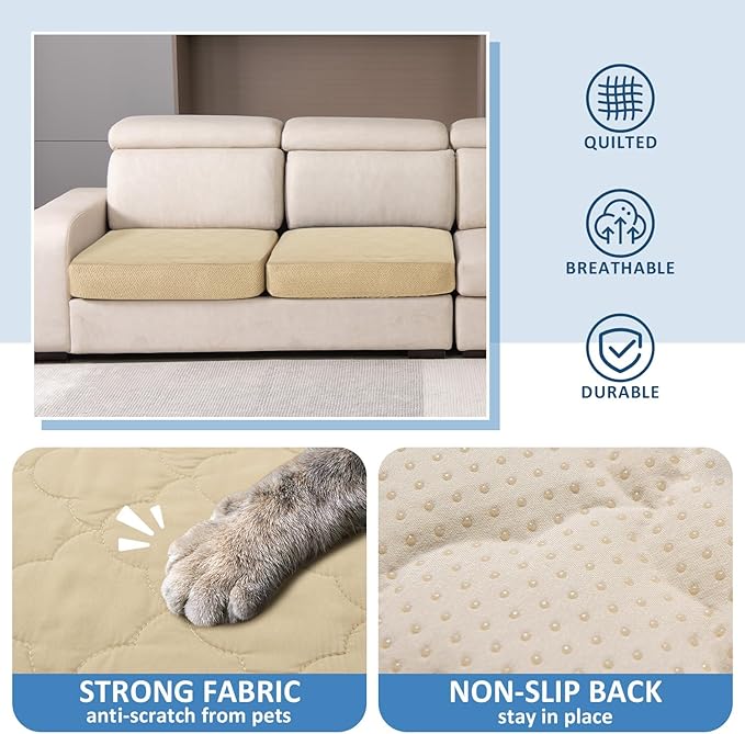 CHHKON Dog Bed Covers Replacement Washable Waterproof Pet Puppy Bed Cover for Dog, Cover Only (Beige,30x20x6 inch)