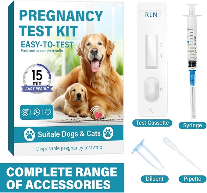 Dog Pregnancy Test Kit at Home, Accurate and Fast Dog Pregnancy Test, Convenient & Disposable Pregnancy Tests Strip, for Dogs & Cats