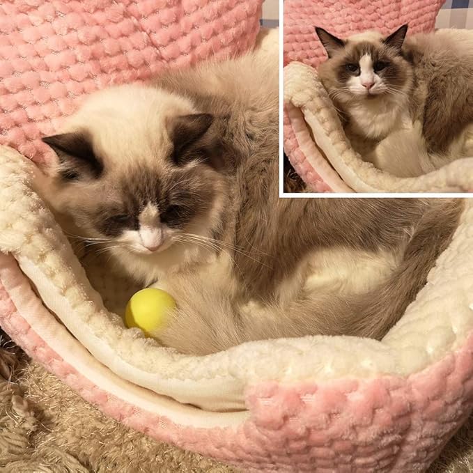 Cat Bed, Cat Self Warming Bed & Sofa, Pink