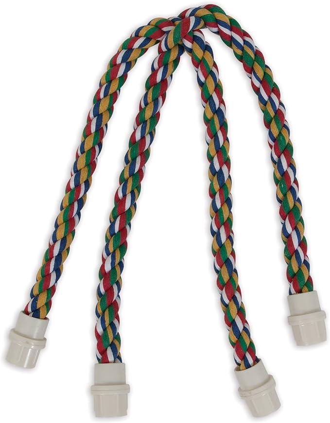 JW Pet Booda Byrdy Bush Interactive Bird Toy, Cable Cross Multi, Medium