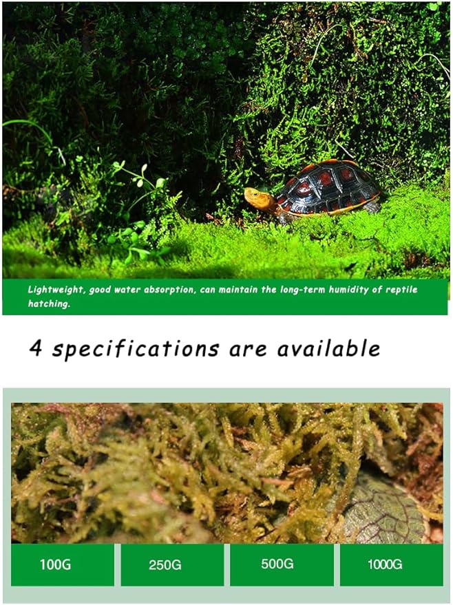 Reptile Moist Moss for Humidity, Great for Snakes, Turtle and Other Reptiles