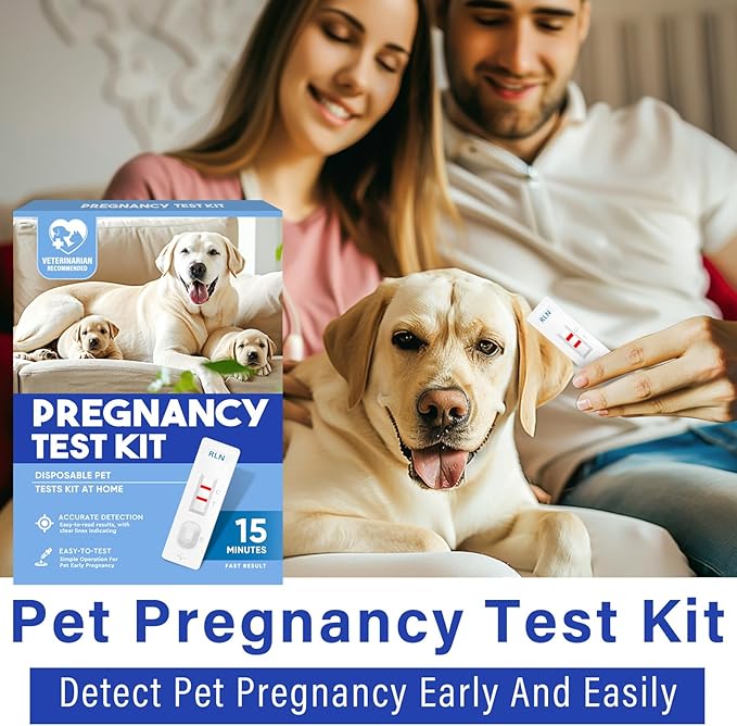 Dog Pregnancy Test, Dog Pregnancy Test Kit at Home, Early Pregnancy Test Strips for Pet, Convenient & Disposable Pregnancy Tests Strip