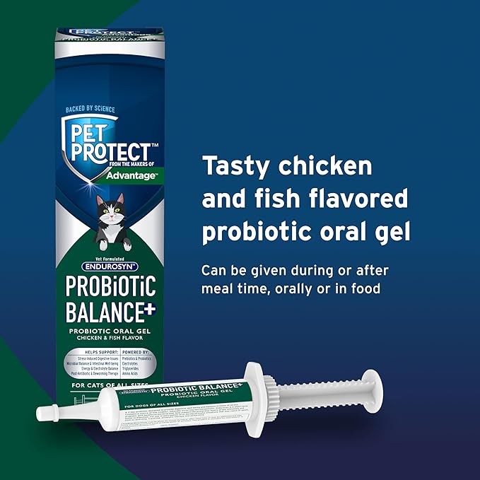 Pet Protect from The Makers of Advantage Vet-Formulated Probiotic Balance+ Cat Supplement | Oral Gel | 15g