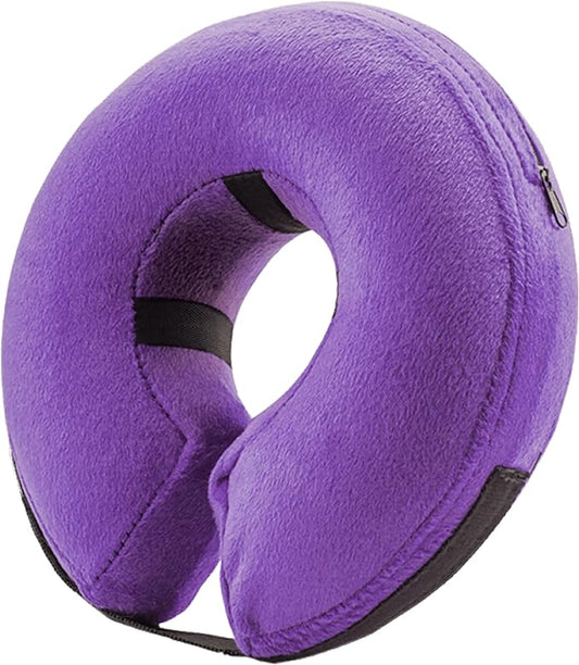 BENCMATE Protective Inflatable Collar for Dogs and Cats - Soft Pet Recovery Collar Does Not Block Vision E-Collar (XLarge, Purple)