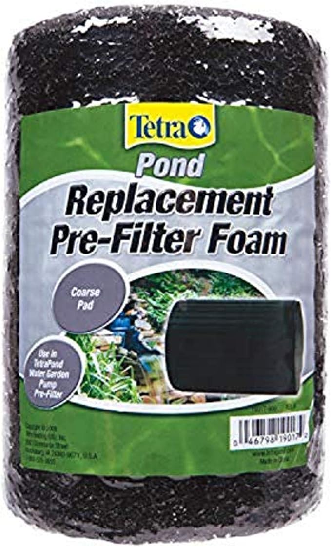 TetraPond Replacement Pre-Filter Foam, For Use in Tetra Water Garden Pump, 1-inch diameter, Model Number: 46798190172