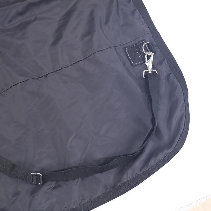 1200 Denier Rip-Stop Turnout Rain Sheet Lightweight Waterproof Breathable Horse Blanket (No Fill) BlackGrey 75"