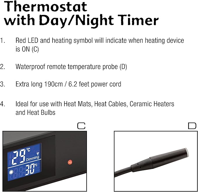 Exo Terra Thermostat and Hygrostat for Reptile Terrariums