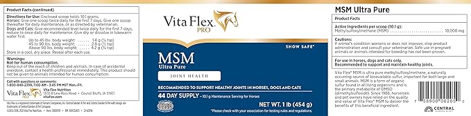 Pro Horse MSM Quality Joint Supplement, 1 Pound