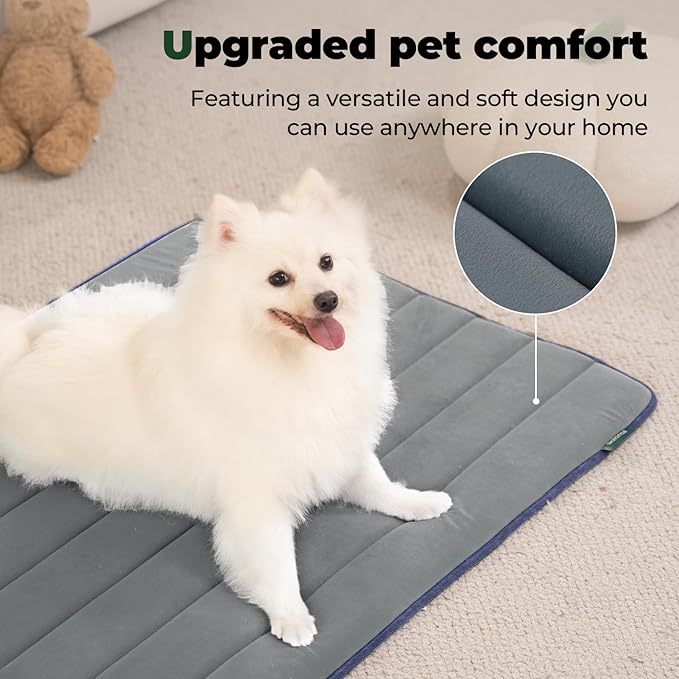 BALANCE Dog Crate Pad, Dog Foam Crate Mat Kennel Pad, Washable Water-Resistant Pet Bed Flat Dog Cage Mat for Medium Dogs