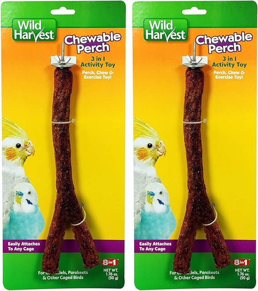 Wild Harvest Chewable Perch for Cockatiels, Parakeets & Other Caged Birds