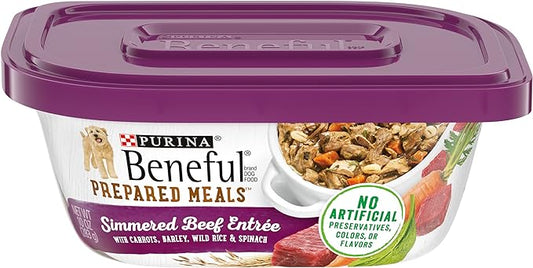 Purina Beneful Gravy Wet Dog Food, Prepared Meals Simmered Beef Entree - (8) 10 oz. Tubs