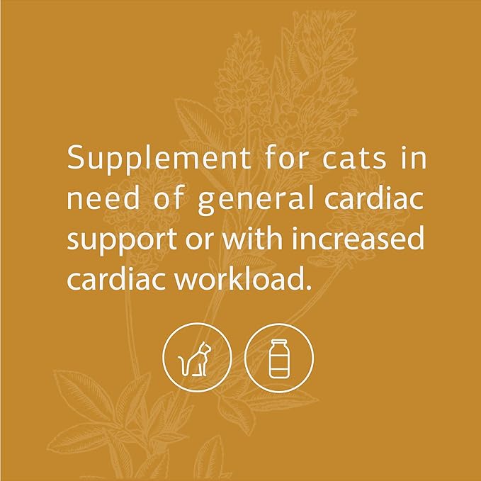 Standard Process Feline Cardiac Support - Cardiovascular System Supplement for Felines - Dietary Cat Supplement to Support Heart Health & Function - Nutritional Tablet Supplement - 90 tablets