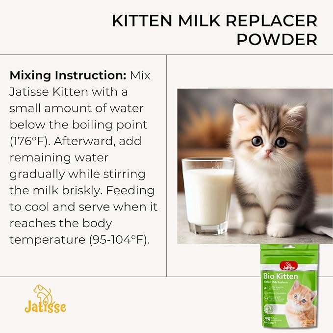 Kitten Milk Replacer Powder Formula with Vitamins, Minerals & Trace Nutrients for Kittens and Mother 7.05 oz.