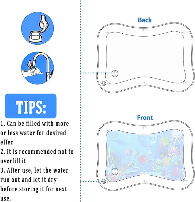 Water Sensor Play Mat for Cats, Sensor Water Playmat, Thickened Sensor Water Mat for Pet, Water Sensory Playmat for Dog Play Feel Cool Comfort