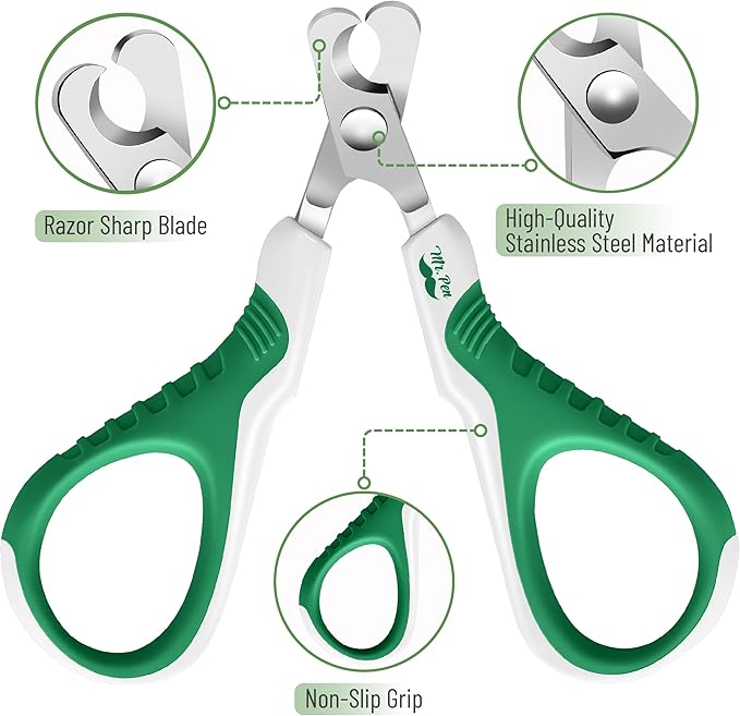 Mr. Pen- Cat Nail Clipper, Green & White Cat Nail Trimmer, Cat Nail Clippers, Cat Claw Clippers, Cat Clippers for Nails, Pet Nail Clippers, Kitten Nail Clipper, Small Dog Nail Clipper Cat Claw Trimmer