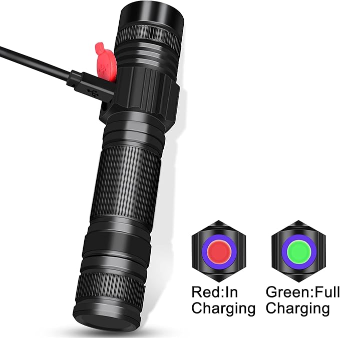 DARKBEAM UV Flashlight 395nm Blacklight Rechargeable USB, Wood's lamp Ultraviolet Black Light Handheld LED Portable with Clip, Resin Curing, Anti-Counterfeit, Detector for Pet Dog Urine, 2 Pack