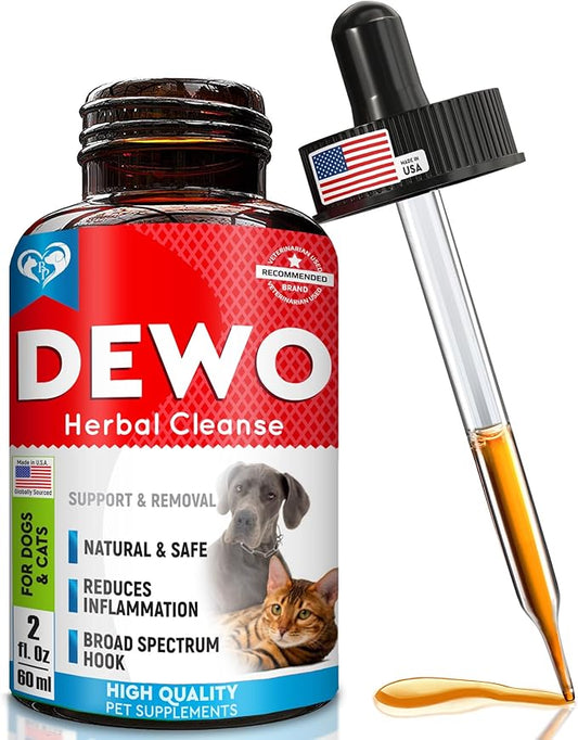 Cats & Dogs Liquid Herbal Cleanser & Natural Broad Spectrum Supplement Drops for Kitten and Puppies - Made in USA