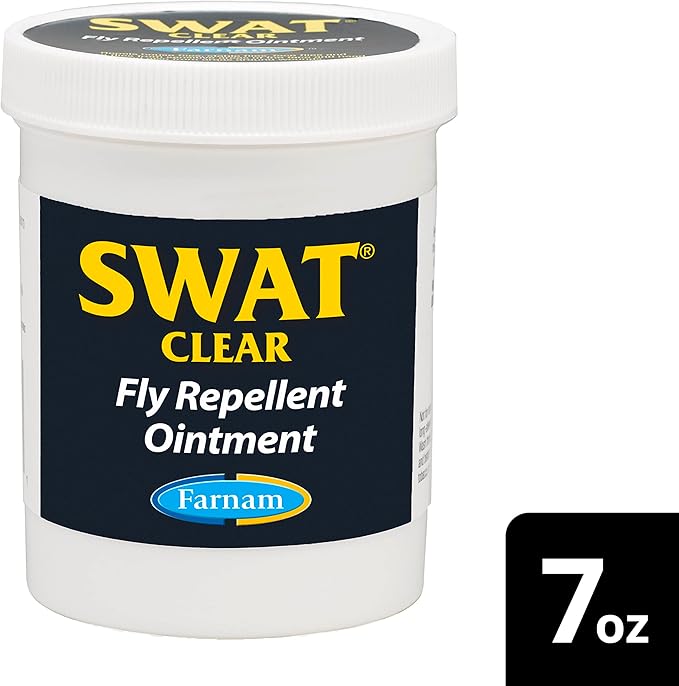 Farnam SWAT CLEAR Horse Fly Control for Horses, Ponies and Dogs, 7 ounce jar