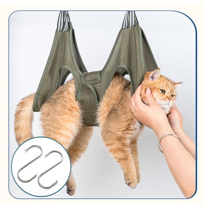 Cat and Dog Grooming Hammock with Safety Belt for Nail Clipping、Grooming,Cat Bathing Bag for cat Nail Trimming,Pet Claw Care Bag, Dog Grooming Harness（XS,Be Sure to Check The Size Chart）