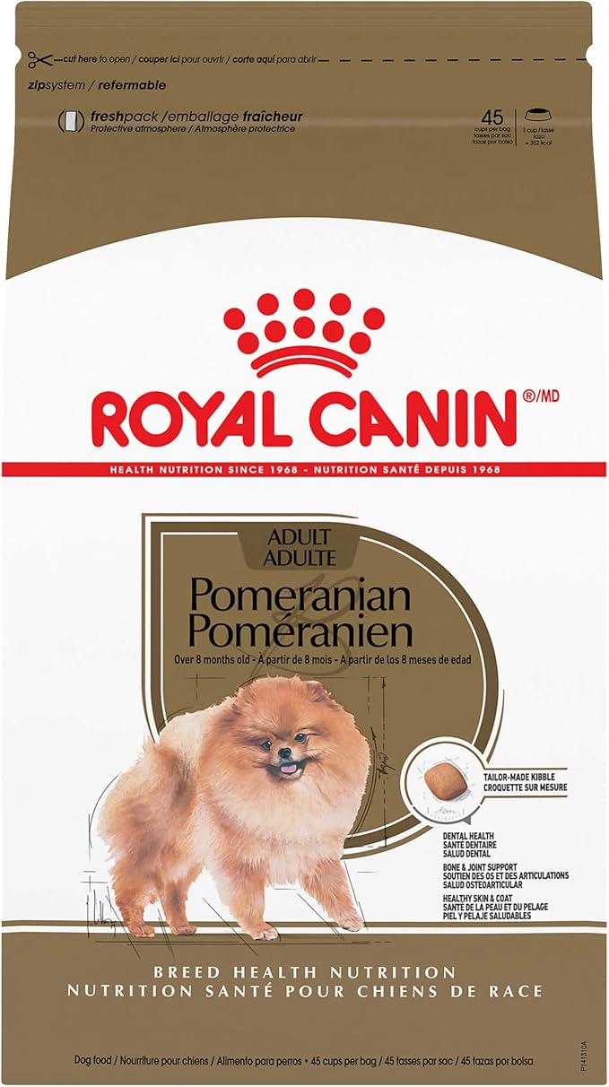 Royal Canin Breed Health Nutrition Pomeranian Dry Dog Food, 10 lb bag