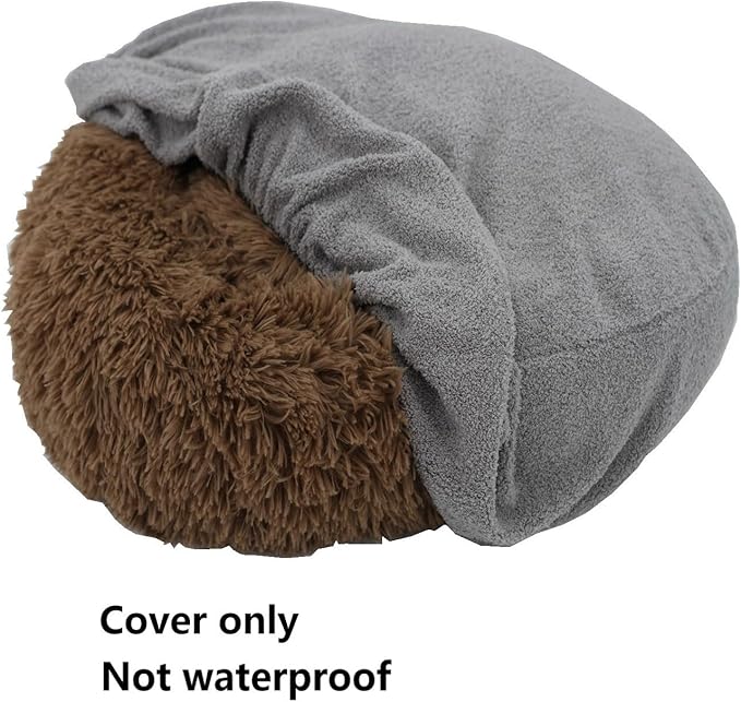 Round Stretch Dog Bed Cover Replacement Washable Not Waterproof for Small Faux Fur Round Donut 23 to 24 inch