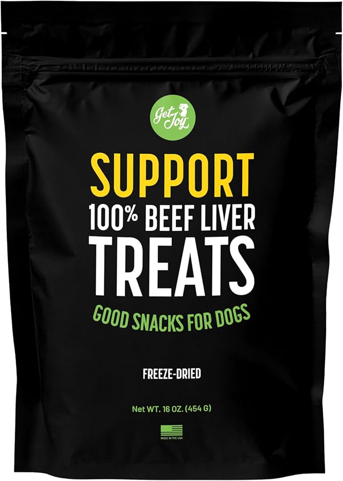 Freeze Dried Superfood 100% Beef Liver Dog Treats, 16 Ounce Bag, Single Ingredient Organ Meat, High Protein, Vision, Skin & Coat Health, Muscle Repair, Grain Free, Gluten Free, Made in USA