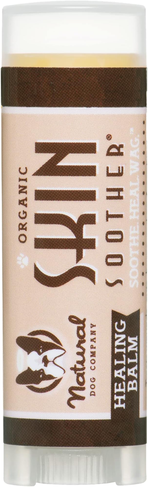 Natural Dog Company Skin Soother, Travel Stick, 0.15 oz., Allergy and Itch Relief for Dogs, Dog Moisturizer for Dry Skin, Dog Lotion, Ultimate Healing Balm, Dog Rash Cream