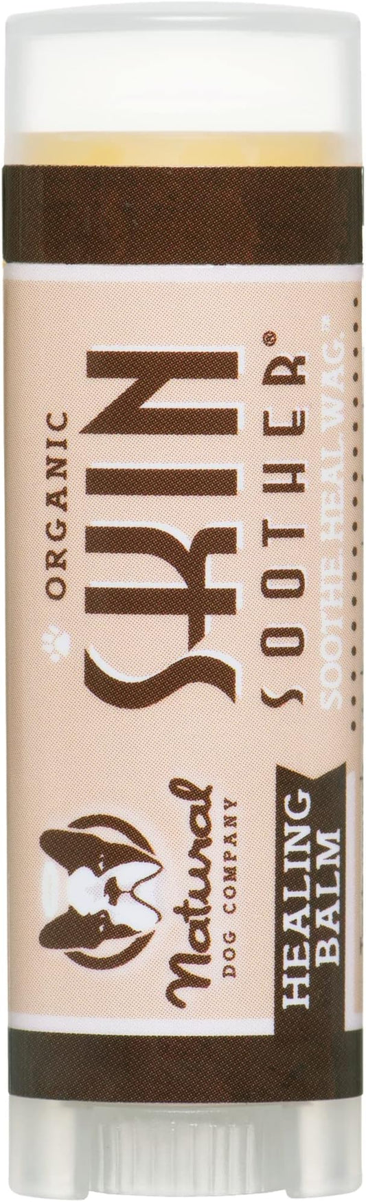 Natural Dog Company Skin Soother, Travel Stick, 0.15 oz., Allergy and Itch Relief for Dogs, Dog Moisturizer for Dry Skin, Dog Lotion, Ultimate Healing Balm, Dog Rash Cream