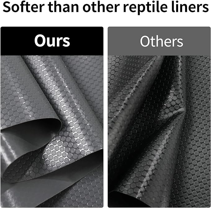 Reptile Carpet, Bearded Dragon Tank Accessories, Terrarium Liner Bedding, Non-Adhesive Reptile Substrate Mat for Bearded Dragon, Leopard Gecko, Snake, Lizard, Tortoise, Iguana Reptile Tank(18x36")