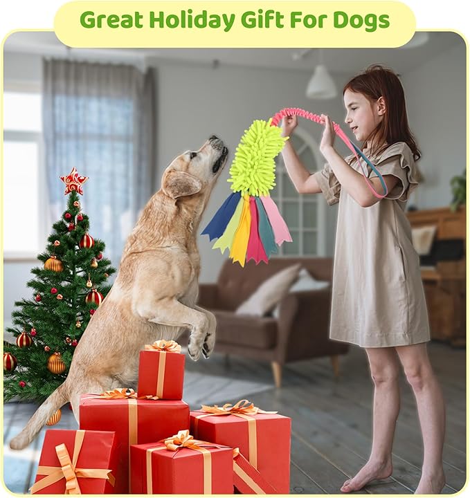 Dog Tug Toys Dog Toys for Aggressive Chewers Dog Rope Toy with Strong Squeak, Easy to Grap Large Dog Chew Toy Ideal for Training for Puppy, Middle Dog Play, Dog Grinding Teeth