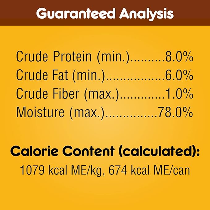 PEDIGREE CHOPPED GROUND DINNER Adult Canned Soft Wet Dog Food Beef, Bacon & Cheese Flavor, 22 oz. Cans (Pack of 12)