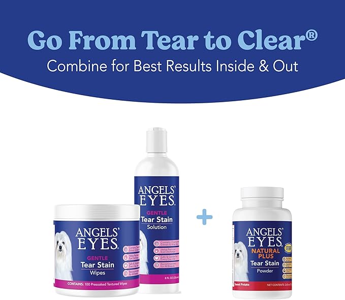 Angels’ Eyes Natural Plus Tear Stain Prevention Sweet Potato Powder for Dogs |All Breeds|No Wheat No Corn|Daily Support for Eye Health| Proprietary Formula|Limited Ingredients| Vegetarian|Nt 75g