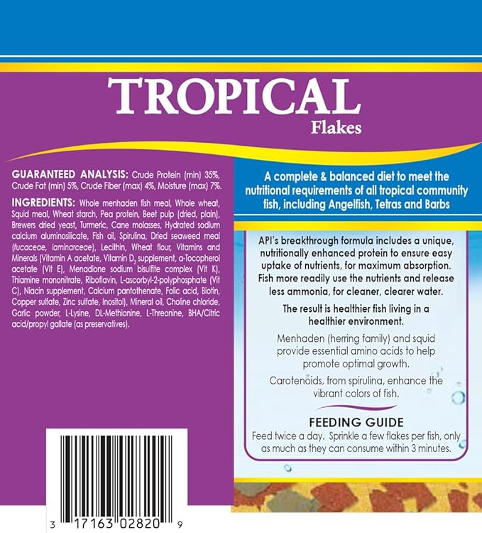 API Aquarium Water Conditioner & Tropical Food Bundle Pack: One (1) API Stress Coat 16 oz., one (1) API Stress Zyme 16 oz., one (1) API Tropical Flakes Fish Food 1.1 oz.