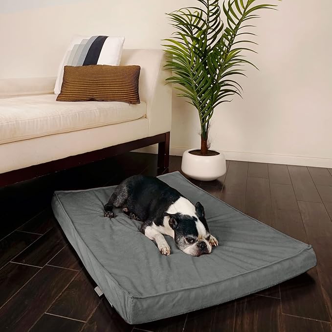 Best Friends by Sheri Dog Bed Cover Replacement for Nap Mat Dog Bed, Microfiber Ilan, Grey, 27" x 36"