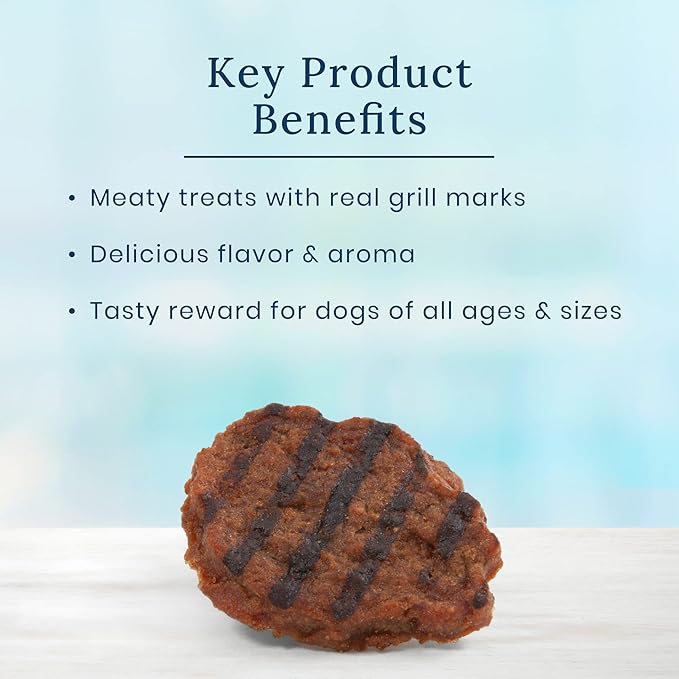 Blue Buffalo True Chews Premium Natural Dog Treats, Beef Burger 10 oz bag