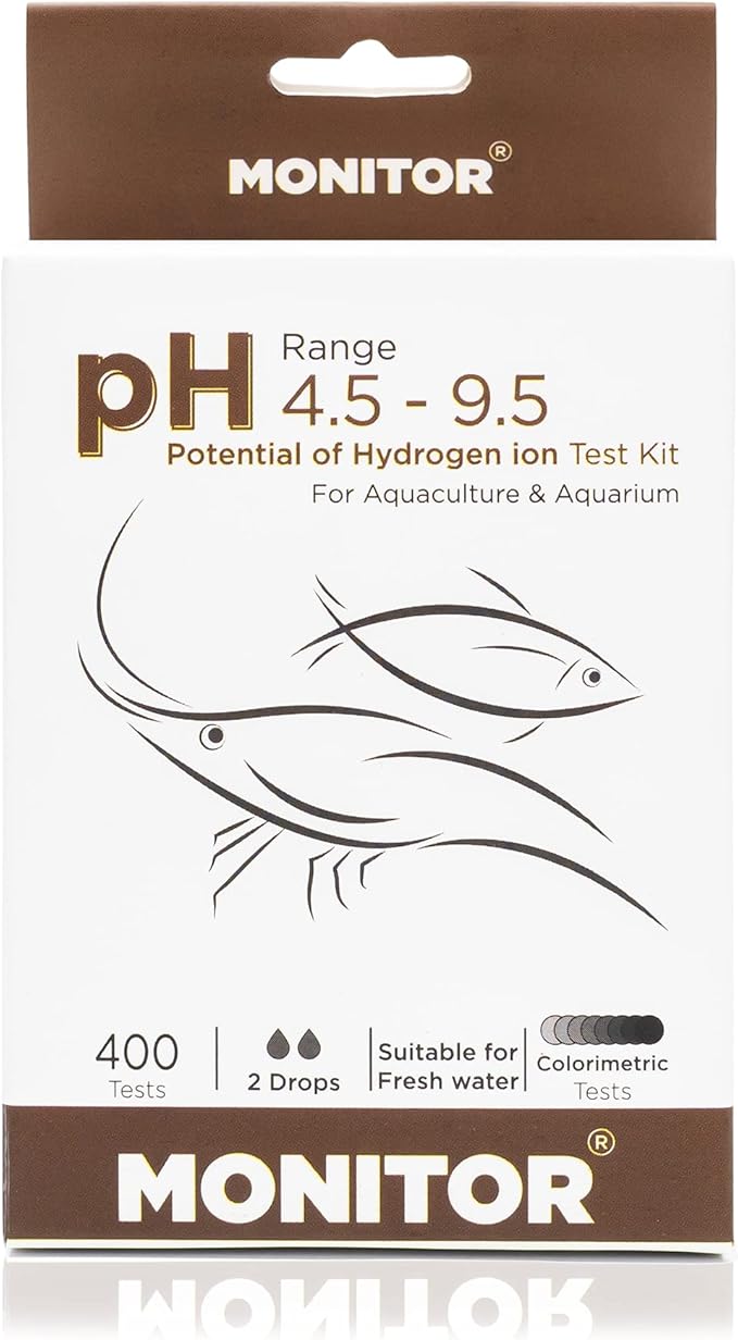 Monitor pH 4.5-9.5 Test KIT (400 Tests) - Monitor Aquarium and aquaculture Water Quality