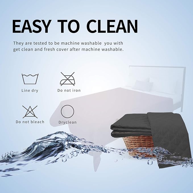 Easy-Going 100% Waterproof Dog Bed Cover Furniture Protector Sofa Cover Non-Slip Washable Reusable Incontinence Bed Underpads for Pets Kids Children Dog Cat(86X82 in,Dark Gray)