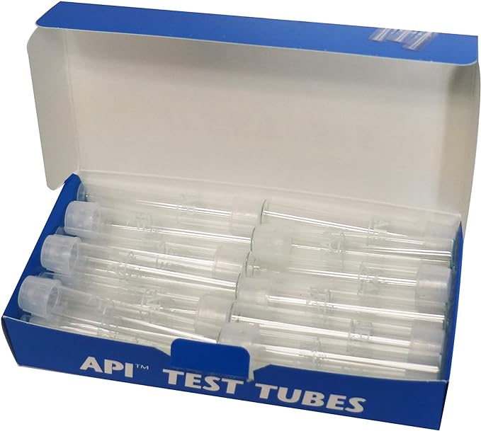 API REPLACEMENT TEST TUBES WITH CAPS For Any Aquarium Test Kit Including API Freshwater Master Test Kit 24-Count Box