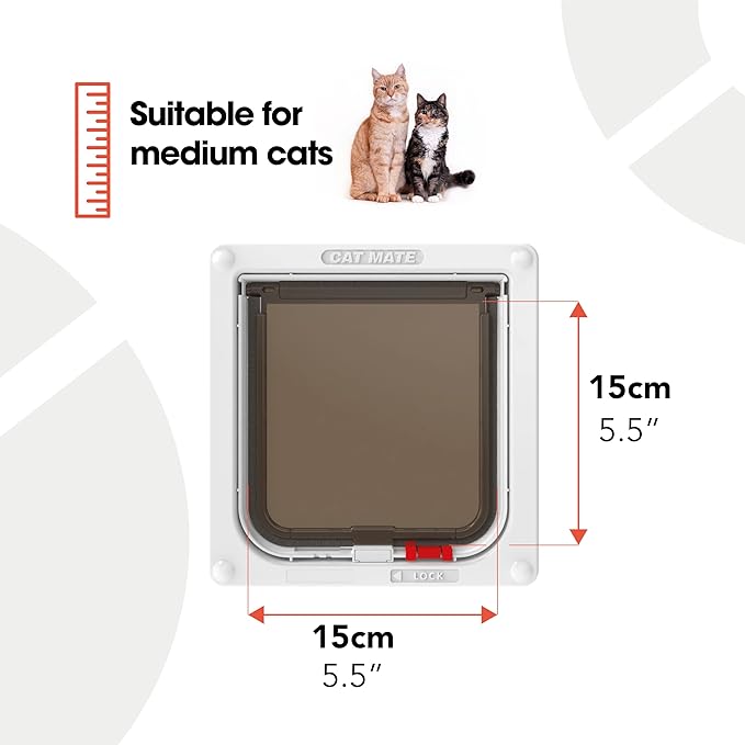 Cat Mate Lockable Cat Flap, White