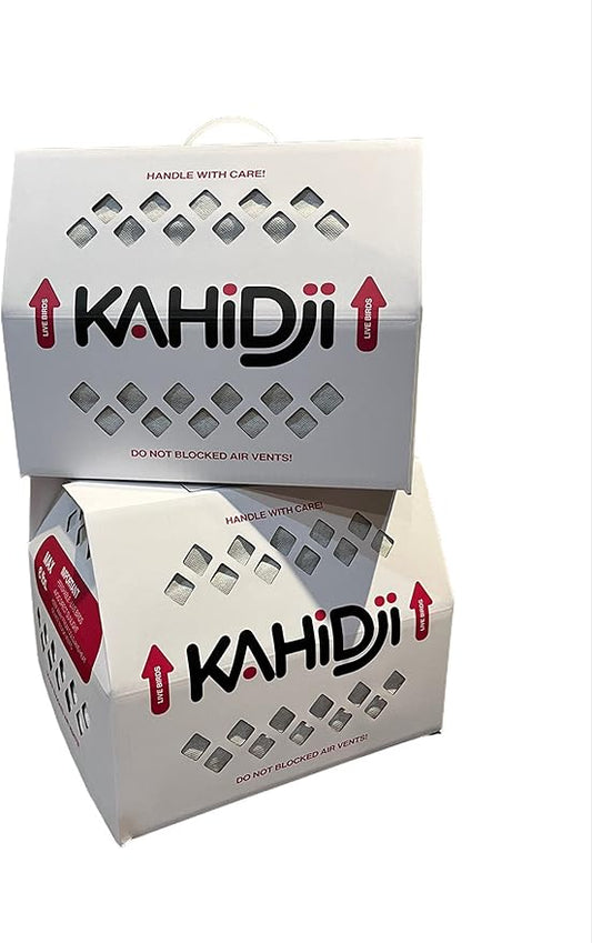 Live Birds Shipping Boxes for Chickens Poultry Quails Economy Size 12'' x 12'' x 10'' tall with divider - 2 boxes K BI