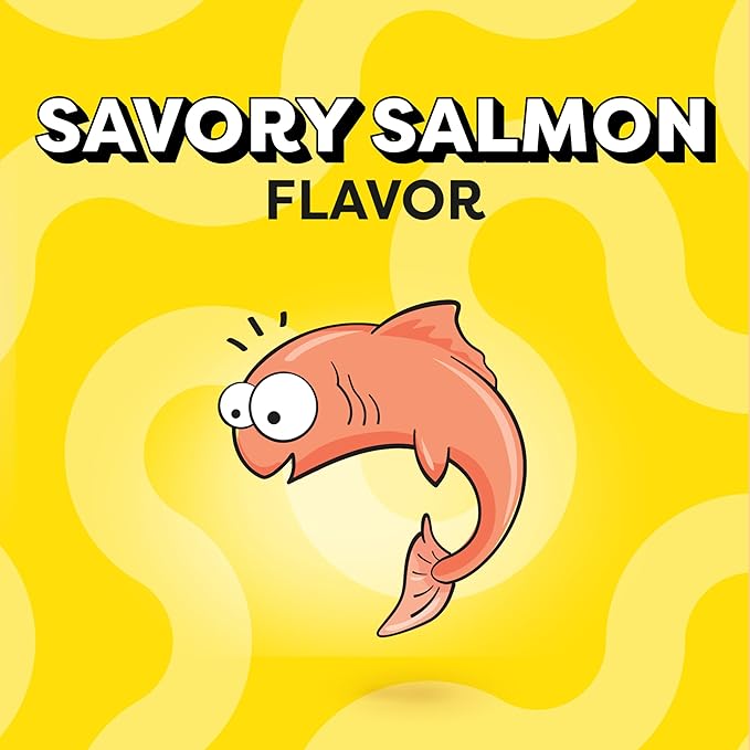 Temptations Jumbo Stuff Crunchy and Soft Cat Treats Savory Salmon Flavor, 5.3 oz. Pouch (Pack of 10)