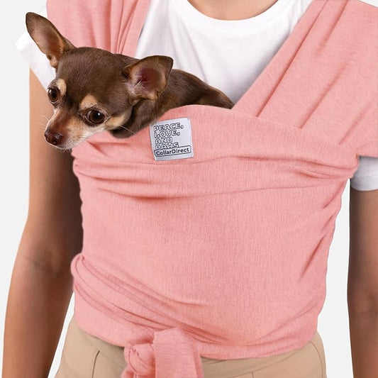 Dog Carrier for Small Dogs - Anti-Anxiety Cat Sling, Puppy Pouch - Pet Sling in Gray, Black (Pink)