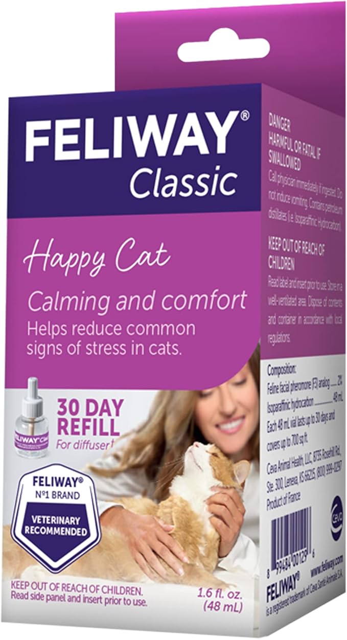 FELIWAY Classic Cat Calming Pheromone, 30 Day Refill - 1 Pack