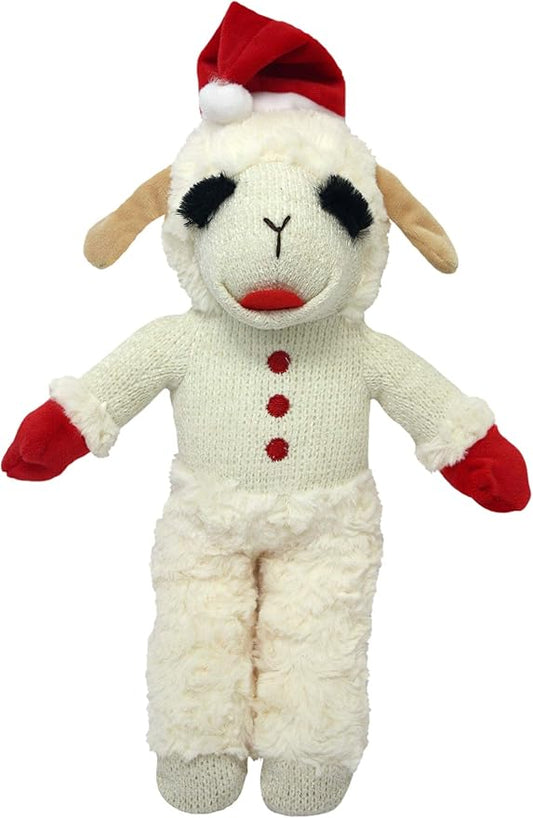 MULTIPET Lambchop with Santa Hat, 13" Dog Toy