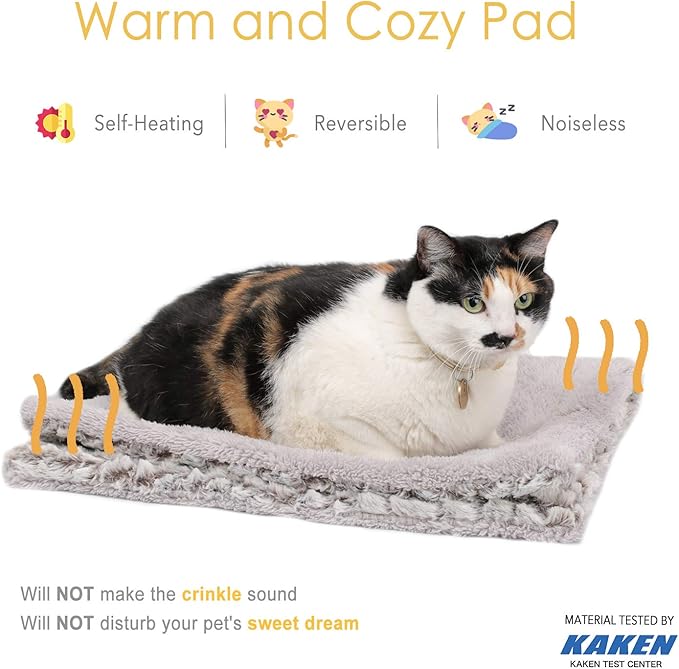 Self Heating Cat Pad Self Warming Cat Bed 22" x 17" Thermal Cat Mat Extra Warm Pet Mat for Outdoor and Indoor Large Kittens Small Puppy Pets