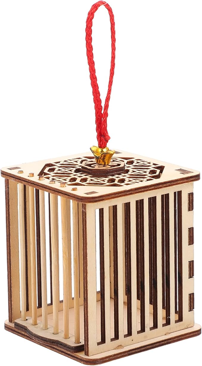 Wooden House Square Grasshopper Cage Habitat Cricket Box Critter Breeding Cages Hanging Insert Cage for Grasshopper Crickets Small Pets
