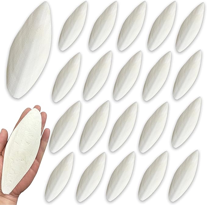 20 Pcs Bird Cuttlebone for Parakeets 4.7"-5.7" Cuttlebone for Birds - 100% Natural Cuttlefish Bone Bulk Chew Toy Bird Bites Calcium Stone for Canaries Tortoises,Snails,Reptiles,Parrots,Cockatiel