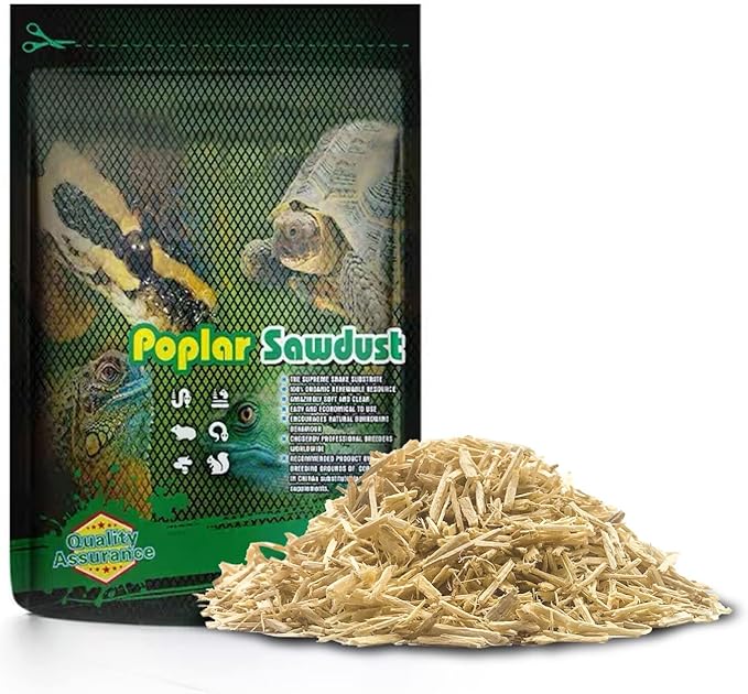 BNOSDM Aspen Snake Bedding, Reptile Aspen Substrate, 4 Quarts, Reptile Aspen Wood Chips Bedding for Corn Snake Terrarium Ball Python Tank Hamster Habitat