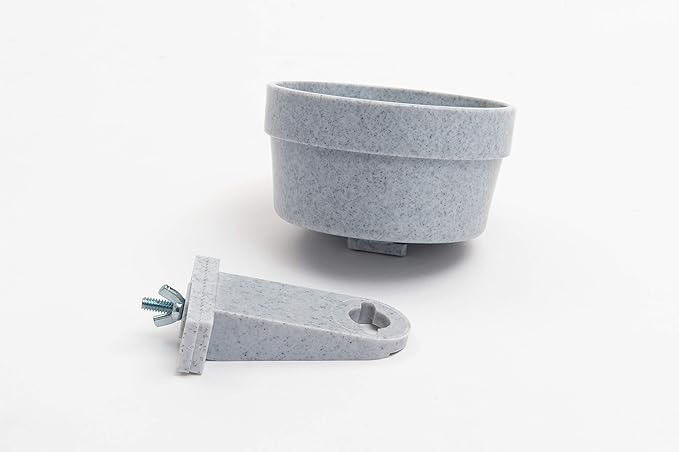 Lixit Quick Lock Removable Cage Bowls for Rabbits, Birds, Dogs, Cats, Gunea Pigs and Other Small Animals. (Granite, 20oz)